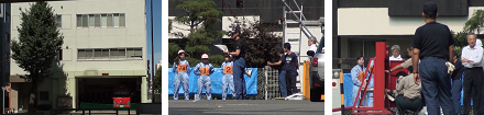 渋谷消防署代々木出張所の防災訓練に立ち会い